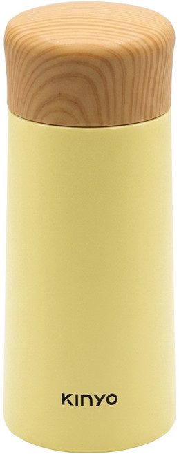 Kinyo 不鏽鋼真空迷你口袋杯 KIM-36Y 55 x 125 x 55mm 132g, 黃色, 140ml, 1個