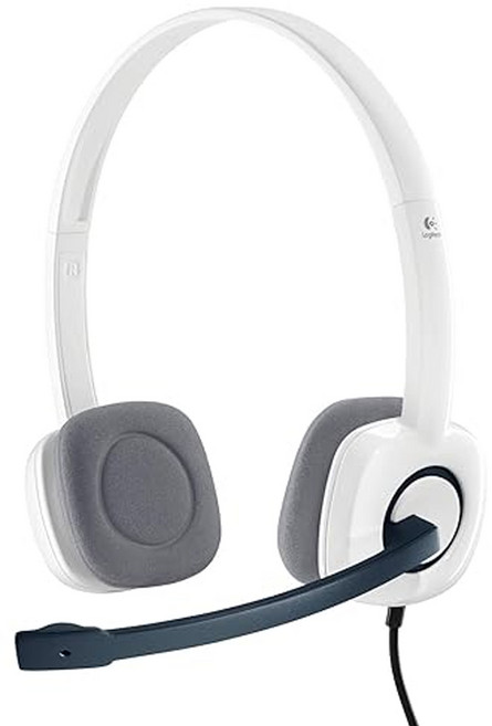 logitech 羅技 台灣公司貨 立體聲耳機麥克風, A-00029, 白色