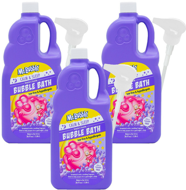 미스터버블 캄 앤 슬립 버블 바스 유아 입욕제 라벤더향 + 펌프, 1.06L, 3세트