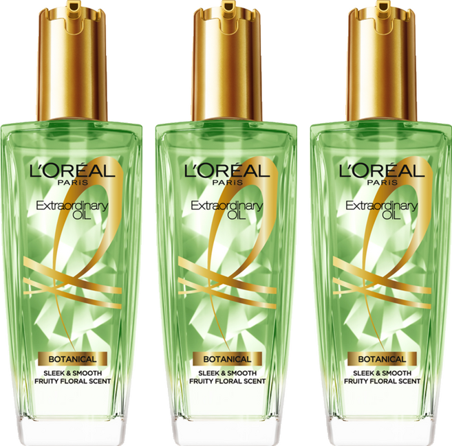L'OREAL PARiS 巴黎萊雅 金緻護髮精油 草本植萃精華, 100ml, 3瓶
