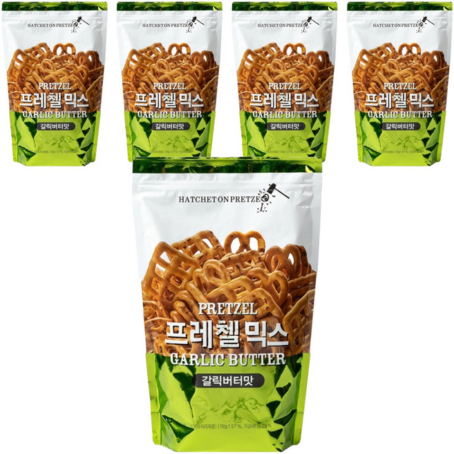 헤치트온프레첼 프레첼 믹스 갈릭버터맛, 800g, 5개