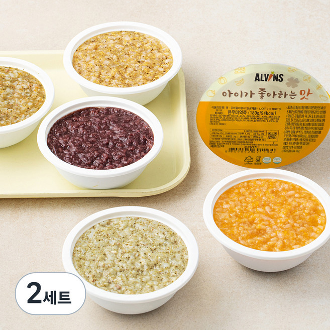 엘빈즈 클래식 냉장 이유식 중기2(만 7~10개월) A세트, 1.08kg, 2세트