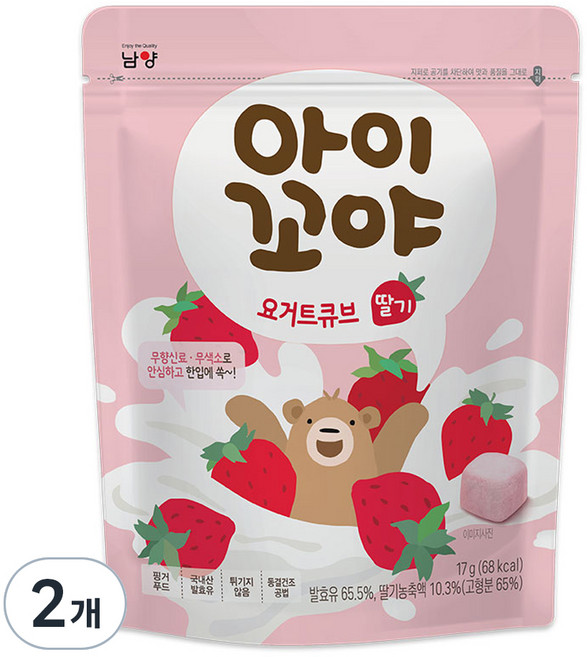 아이꼬야 요거트큐브, 2개, 17g, 딸기
