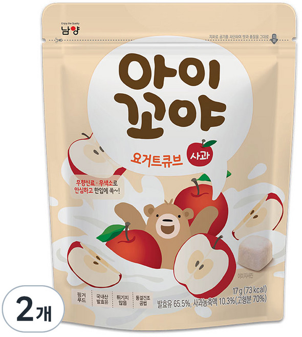 아이꼬야 요거트큐브, 2개, 17g, 사과