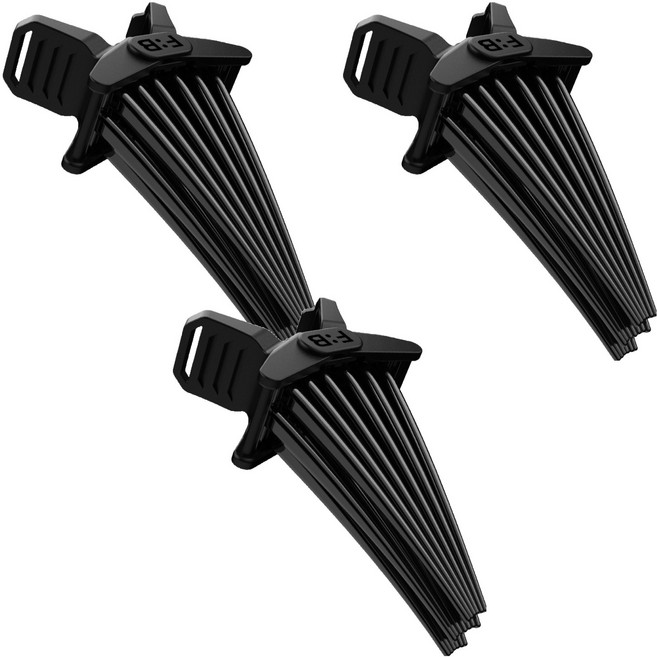 포뷰트 앞머리 고정 헤어 볼륨 핀처 L, 블랙, 3개