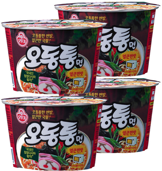 오뚜기 오동통면 용기 100g, 4개