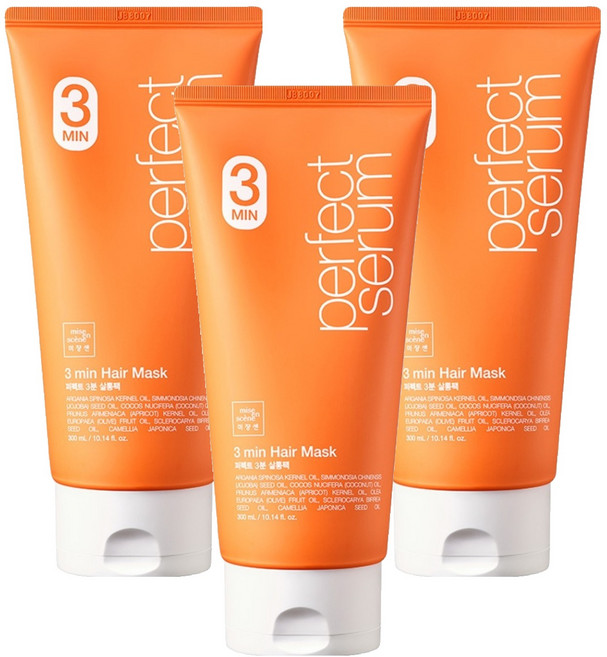 미쟝센 퍼펙트 3분 살롱 헤어팩, 300ml, 3개