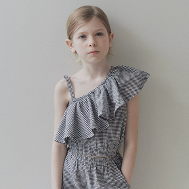 로아앤제인 시어서커 키치 러플 탑