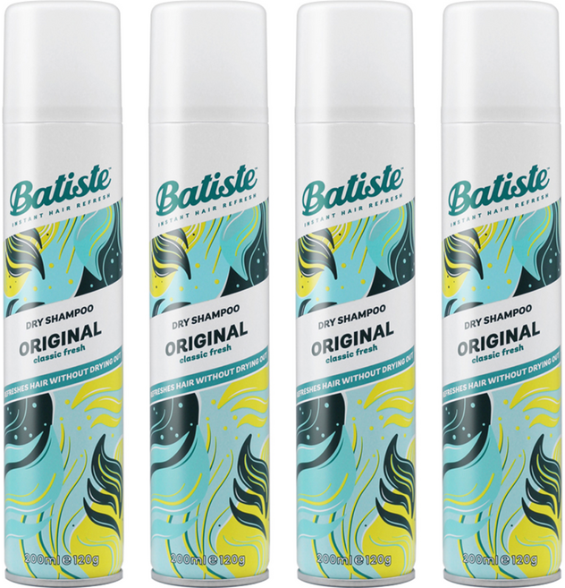 바티스트 드라이 샴푸 오리지널 클래식 후레쉬, 4개, 200ml