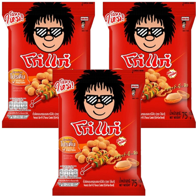 코케 바베큐 플레이버 땅콩과자, 3개, 75g
