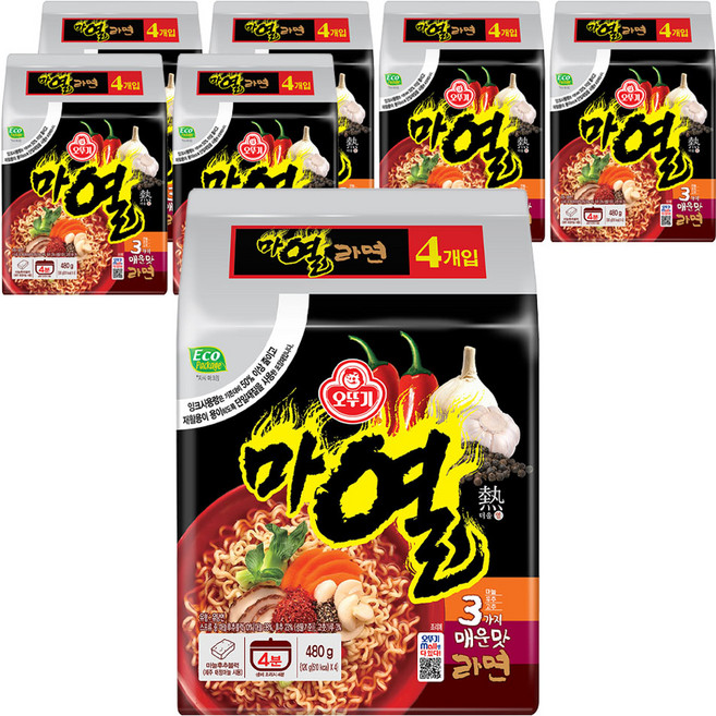 오뚜기 마열라면 120g, 28개
