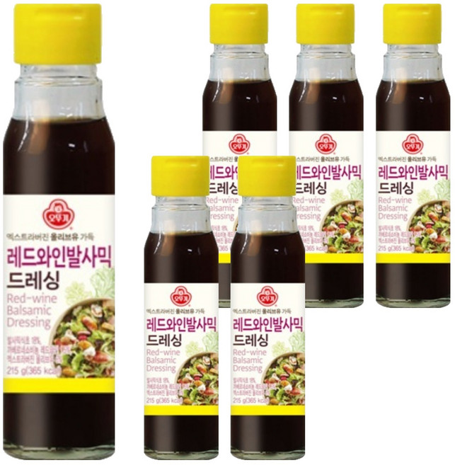 오뚜기 레드와인 발사믹 드레싱, 215g, 6개