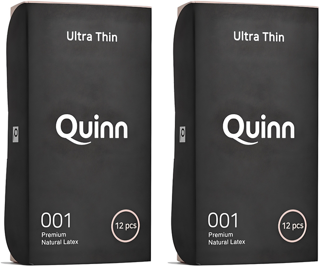 Quinn 001 울트라씬 초박형 콘돔, 12개입, 2개