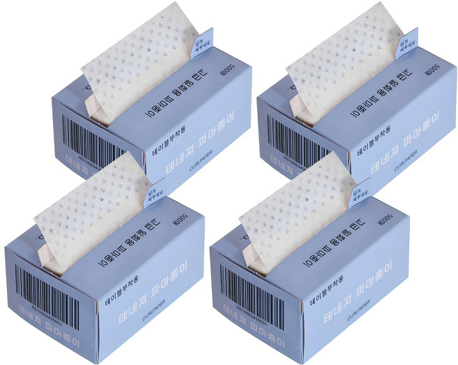 테네져 일회용 파마종이 500p, 4개