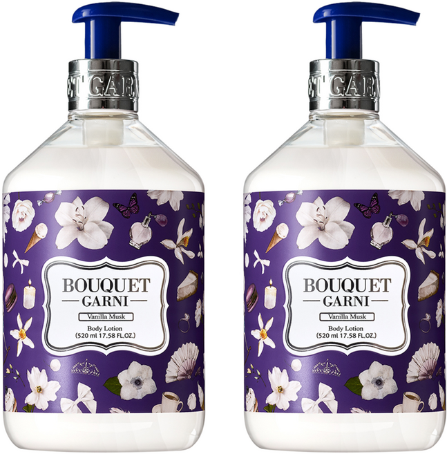 부케가르니 바디로션 바닐라머스크, 520ml, 2개