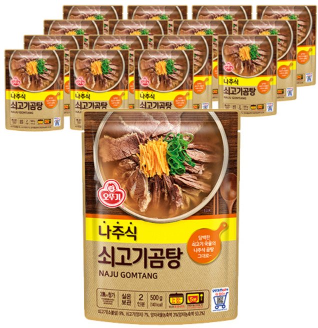 오뚜기 나주식 쇠고기 곰탕, 16개, 500g