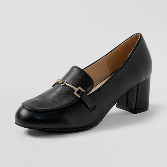 착한구두 여성용 오프닝 홀스빗 레더 로퍼 6cm LHLTR3g136