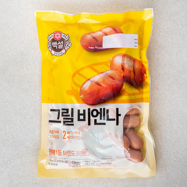 백설 그릴 비엔나, 1kg, 1팩