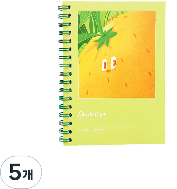 제이밀크 체크리스트 노트 50매 A6, 아임 탱귤탱귤, 5개