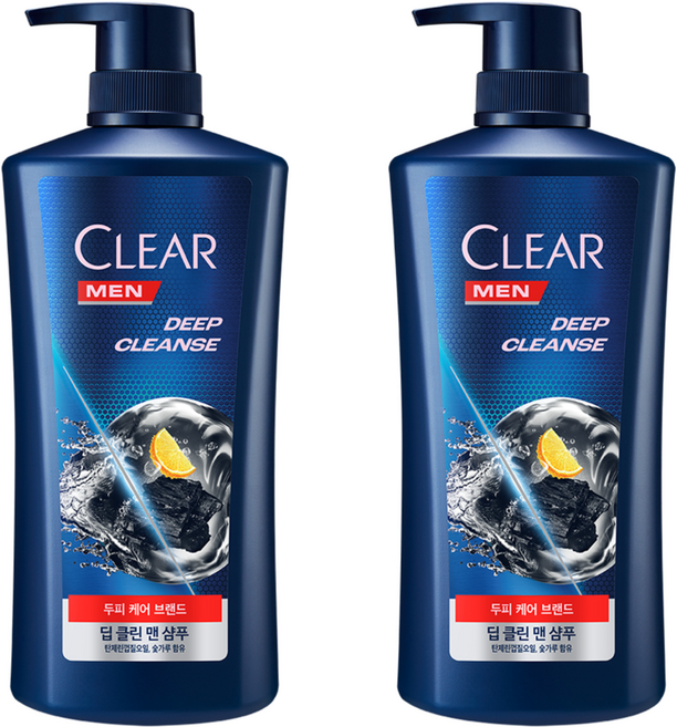 클리어 맨 딥 클린 샴푸, 650ml, 2개