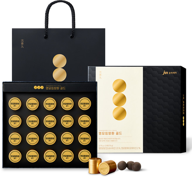 JW중외제약 영묘침향환 골드 20환 + 쇼핑백, 75g, 1개