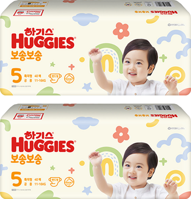 하기스 보송보송 밴드형 기저귀, 5단계, 80매