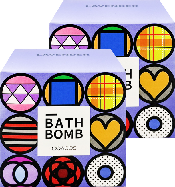 COACOS 泡泡沐浴球 薰衣草, 140g, 2個