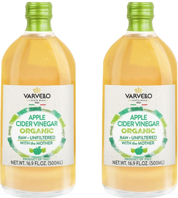 발베로 유기농 애플 사이다 비네거, 500ml, 2개