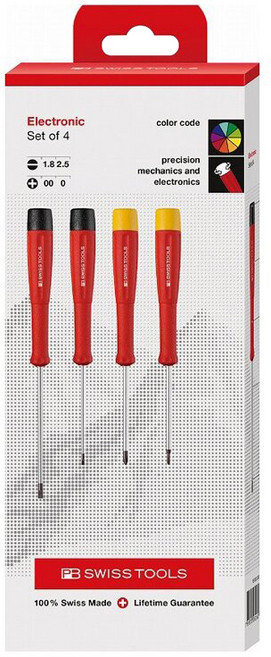 PB SWISS TOOLS 電子精密起子組CBB 一字+十字 4支, 1組