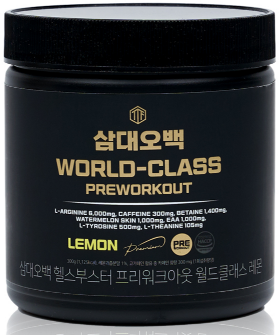 삼대오백 헬스부스터 프리워크아웃 월드클래스 레몬, 300g, 1개