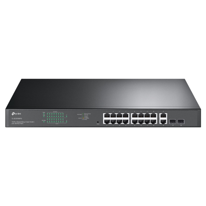 tp-link 商用 v5 18 埠 Gigabit 簡易智慧型交換器 含16 埠 PoE+, 1個, TL-SG1218MPE