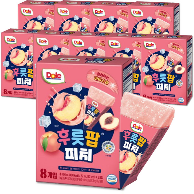 돌 피치 팝 주스, 496ml, 10개
