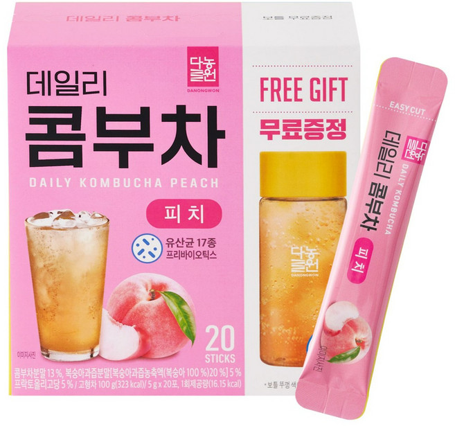 다농원 데일리 콤부차 피치, 5g, 20개입, 1개