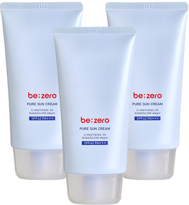 더마팩토리 비제로 퓨어 선크림 SPF42 PA+++, 80g, 3개