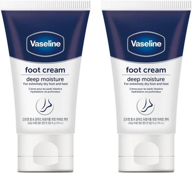바세린 풋크림 딥 모이스처, 1개입, 2개, 55g - 쿠팡