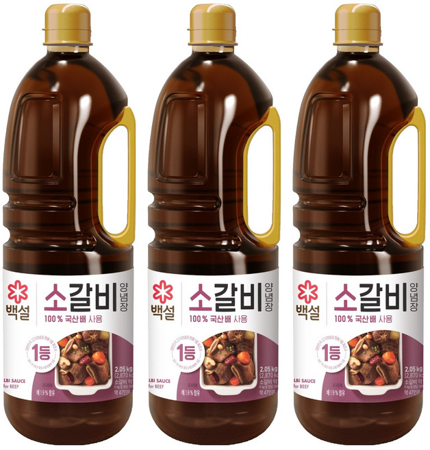 백설 소갈비 양념, 2.05kg, 3개