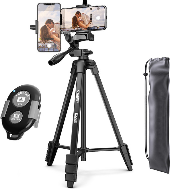 셀루미 136cm 고강성 퍼포먼스 삼각대 + 홀더 + 리모컨 세트, SEL-TRD150A, 삼각대 블랙, 리모컨 블랙, 1개