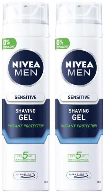 니베아 맨 센서티브 쉐이빙 젤, 200ml, 2개