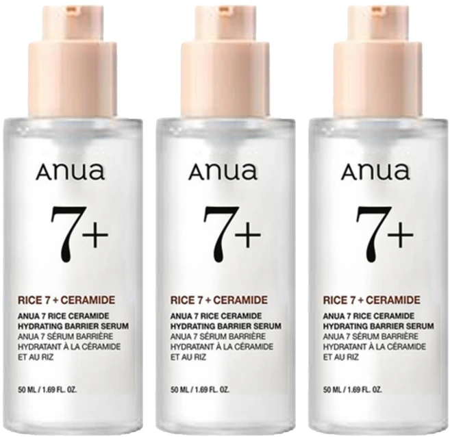 아누아 7 라이스 세라마이드 하이드레이팅 베리어 세럼, 3개, 50ml - 쿠팡
