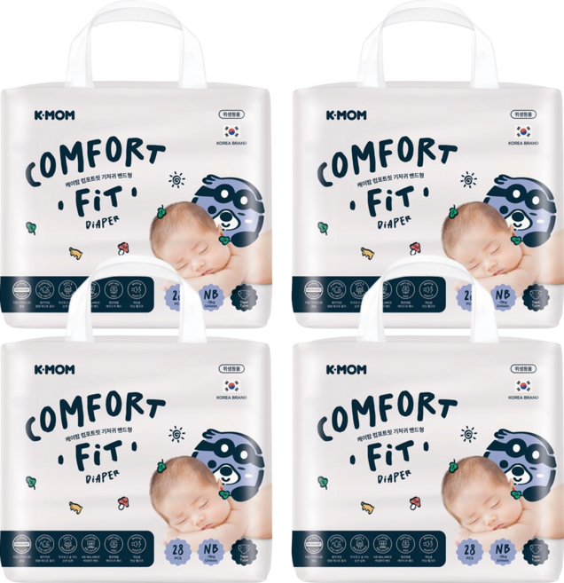 MOTHER-K COMFORT FIT 雲柔鎖水黏貼型紙尿布 0~5kg, NB, 112片