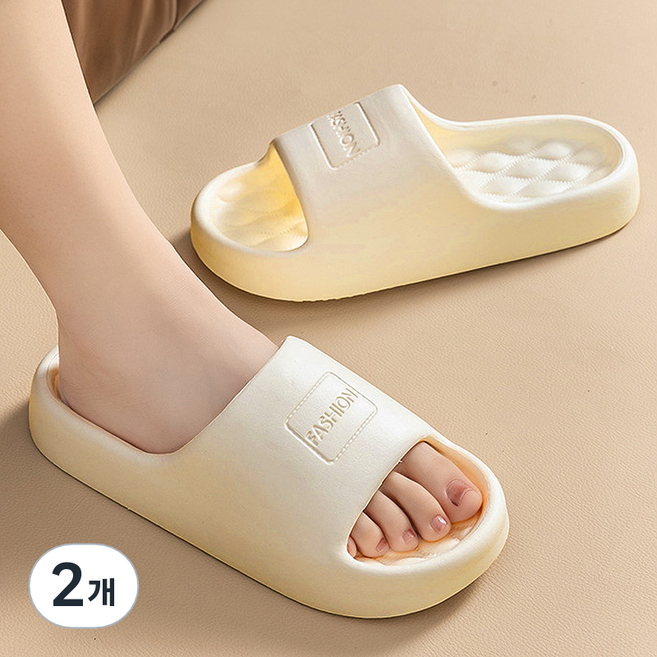 앤티스 마카롱 논슬립 거실화, 베이지, 2개