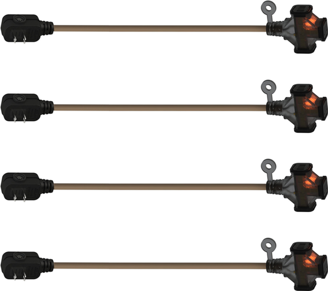 SUN JAKE 3插座耐熱動力軟線 SJ2031S-02, 0.6m, 沙色, 4條