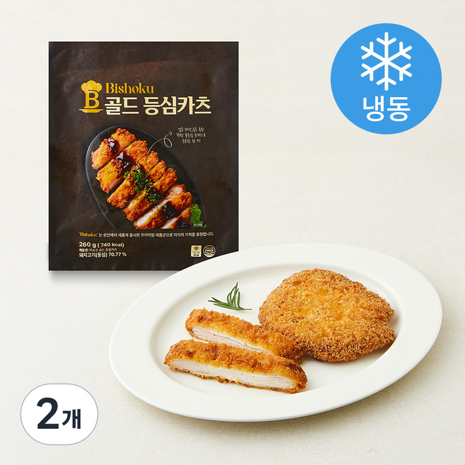 상신종합식품 비쇼쿠 골드 등심카츠 (냉동), 260g, 2개