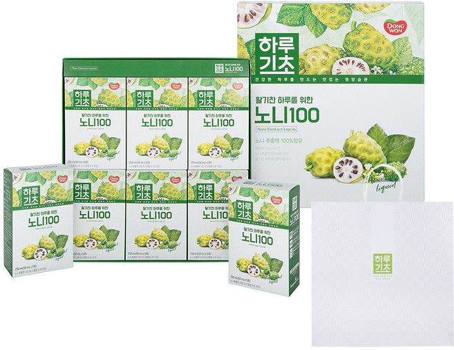 하루기초 활기찬 하루를 위한 노니 100 + 쇼핑백, 50ml x 30개입, 1개