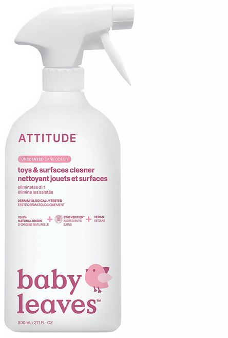 ATTITUDE 艾特優 玩具表面清潔劑, 800ml, 1瓶