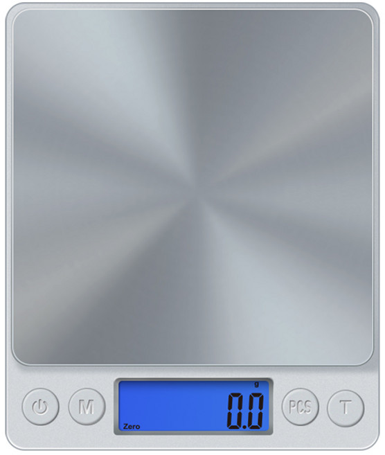 홈플래닛 미니 디지털 정밀 주방저울, 실버, DS03SMST, 1kg