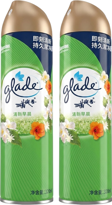 glade 滿庭香 空氣清淨劑, 清新早晨, 320ml, 2瓶