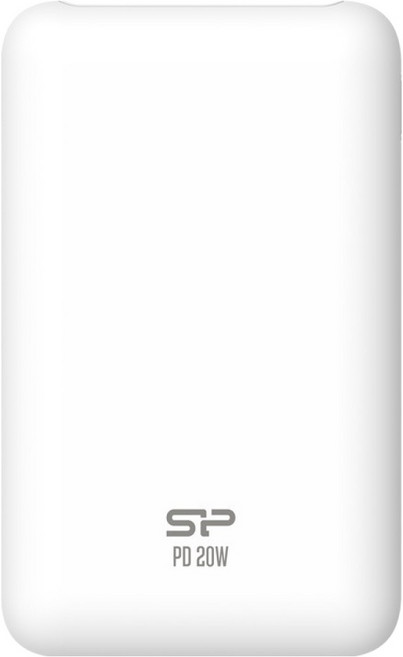 Silicon Power 廣穎電通 20W雙向快充迷你行動電源 10000mAh TypeC 有標示Wh, QP58, 白色