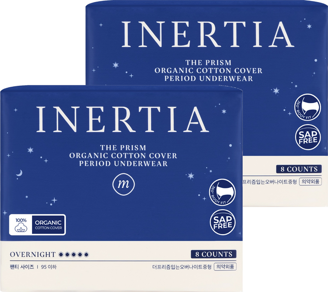 이너시아 더프리즘 입는 오버나이트, 중형, 8개입, 2개