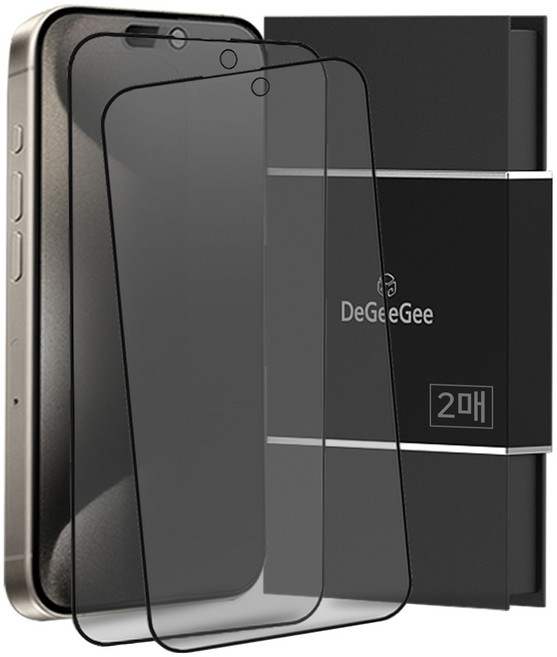 디지지 사생활 보호 프라이버시 풀커버 매트 지문방지 휴대폰 액정보호필름 2p 세트, 1세트